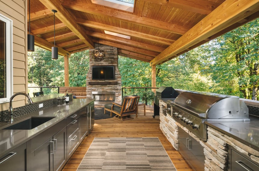 10 Wood Outdoor Kitchen Ideas 2023 (Totally Natural)  Outdoor kitchen  design, Outdoor kitchen, Build outdoor kitchen
