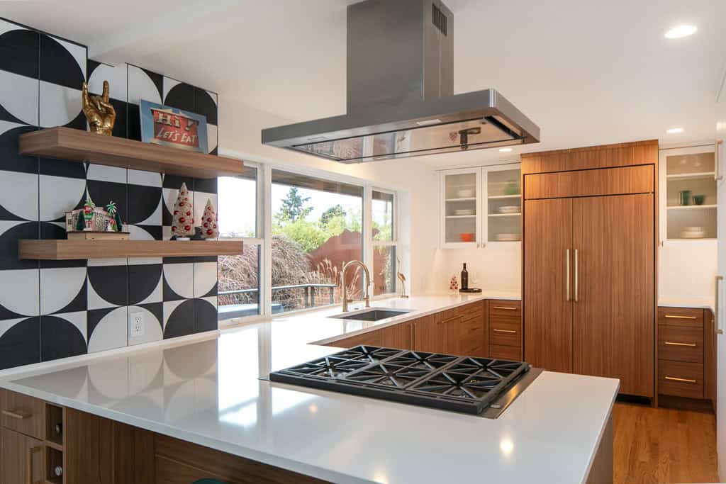 small kitchen mid century modern design 