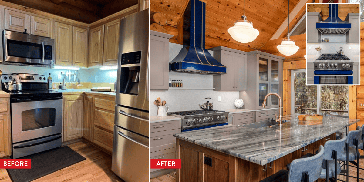 Log Cabin Kitchen Remodel Before and After