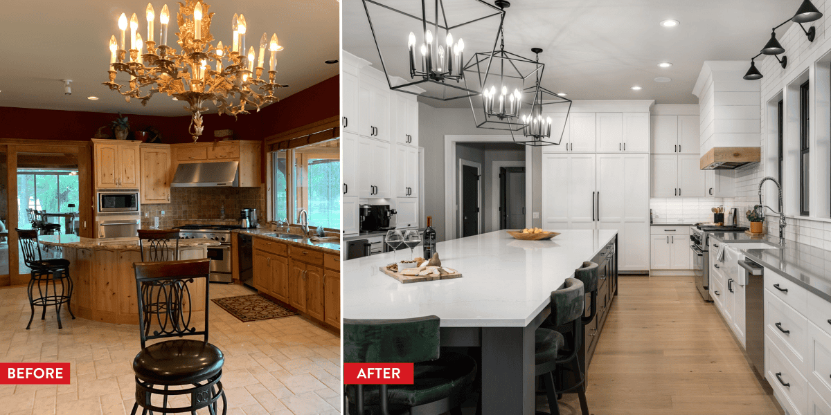 Modern Farmhouse Remodeling Project Before and After