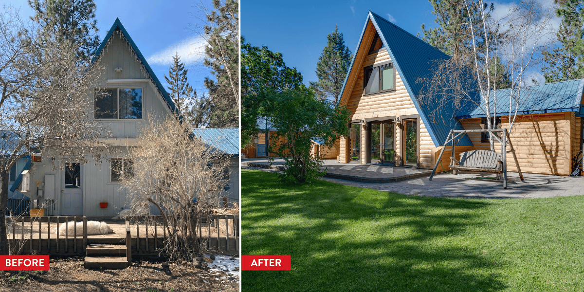 A-frame Remodeling Project Before and After